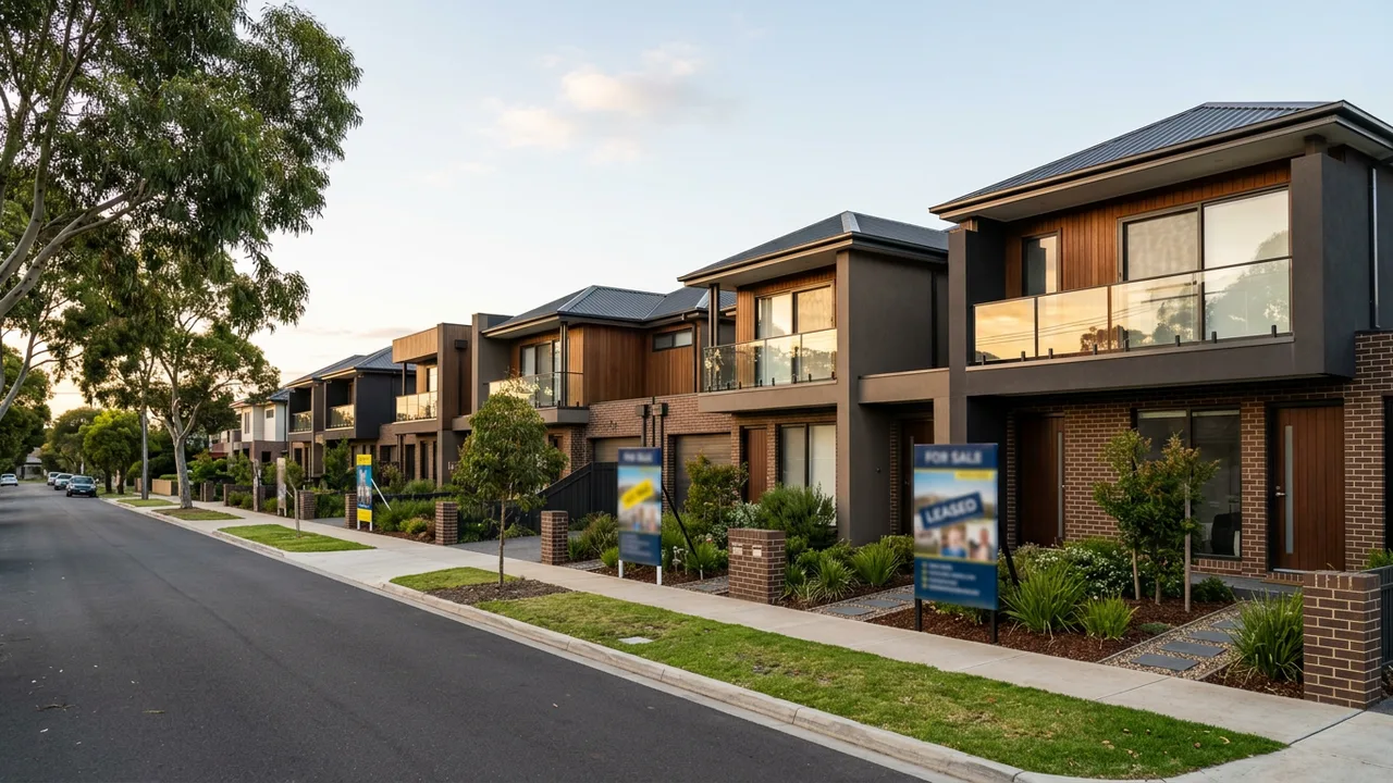 A Geelong rental property with a leafy front yard on a quiet residential street